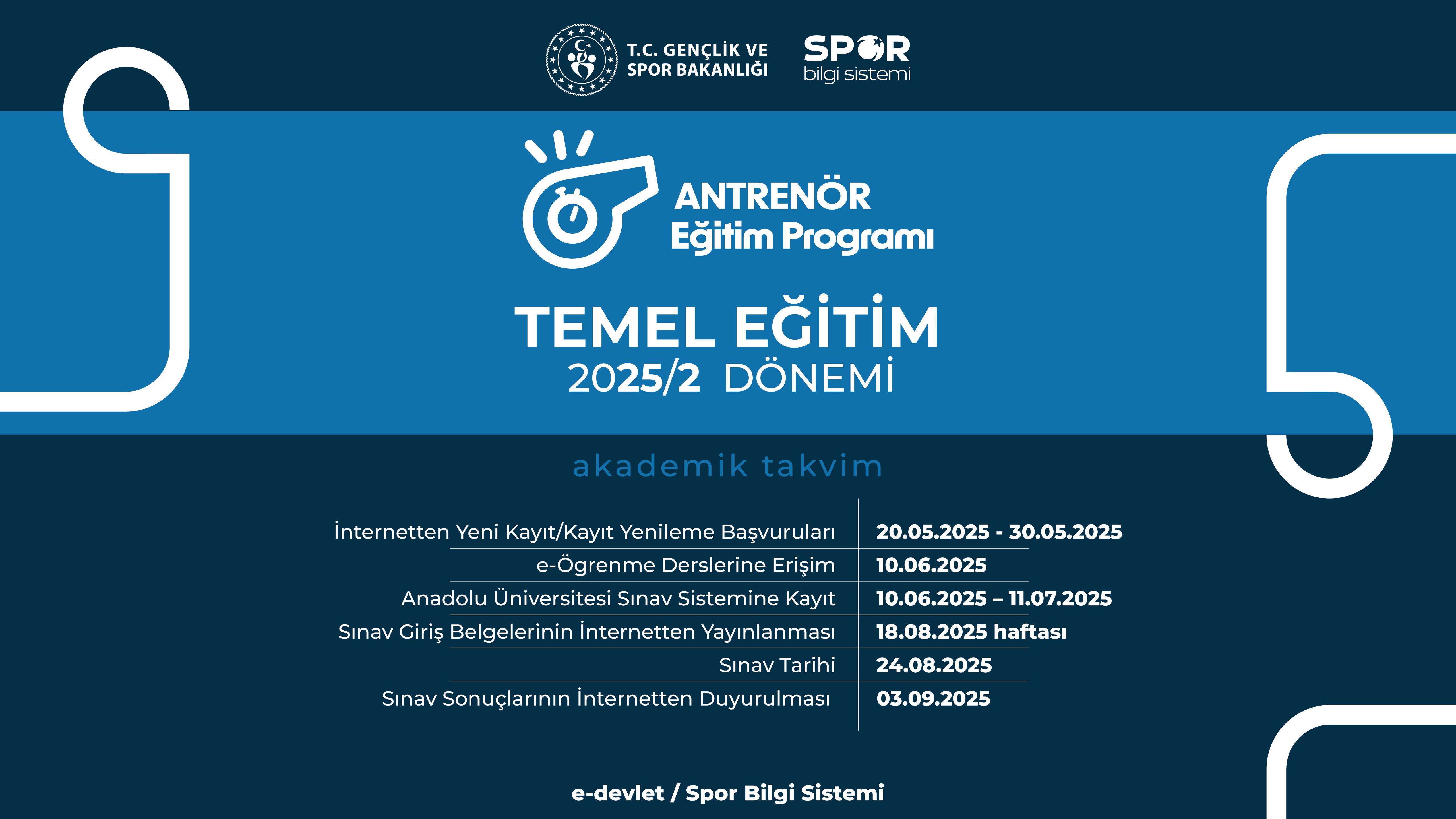 Antrenör Temel Eğitim Programı - 2025/2 Dönemi